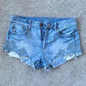 American Eagle Hi-Rise Festival Jean Short Embroidered